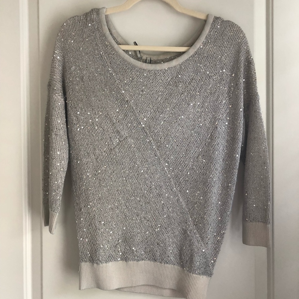 Gold sequin sweater